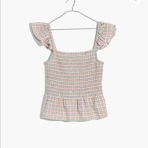 NWT Madewell Lucie smocked tank top